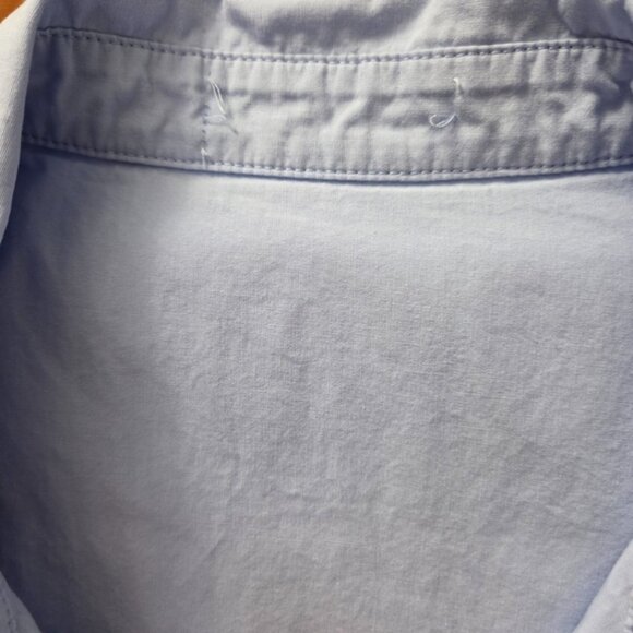 MAYE Periwinkle Blue Cotton Shirtdress Sleeveless Pintuck Midi Dress | Medium - Picture 6 of 6